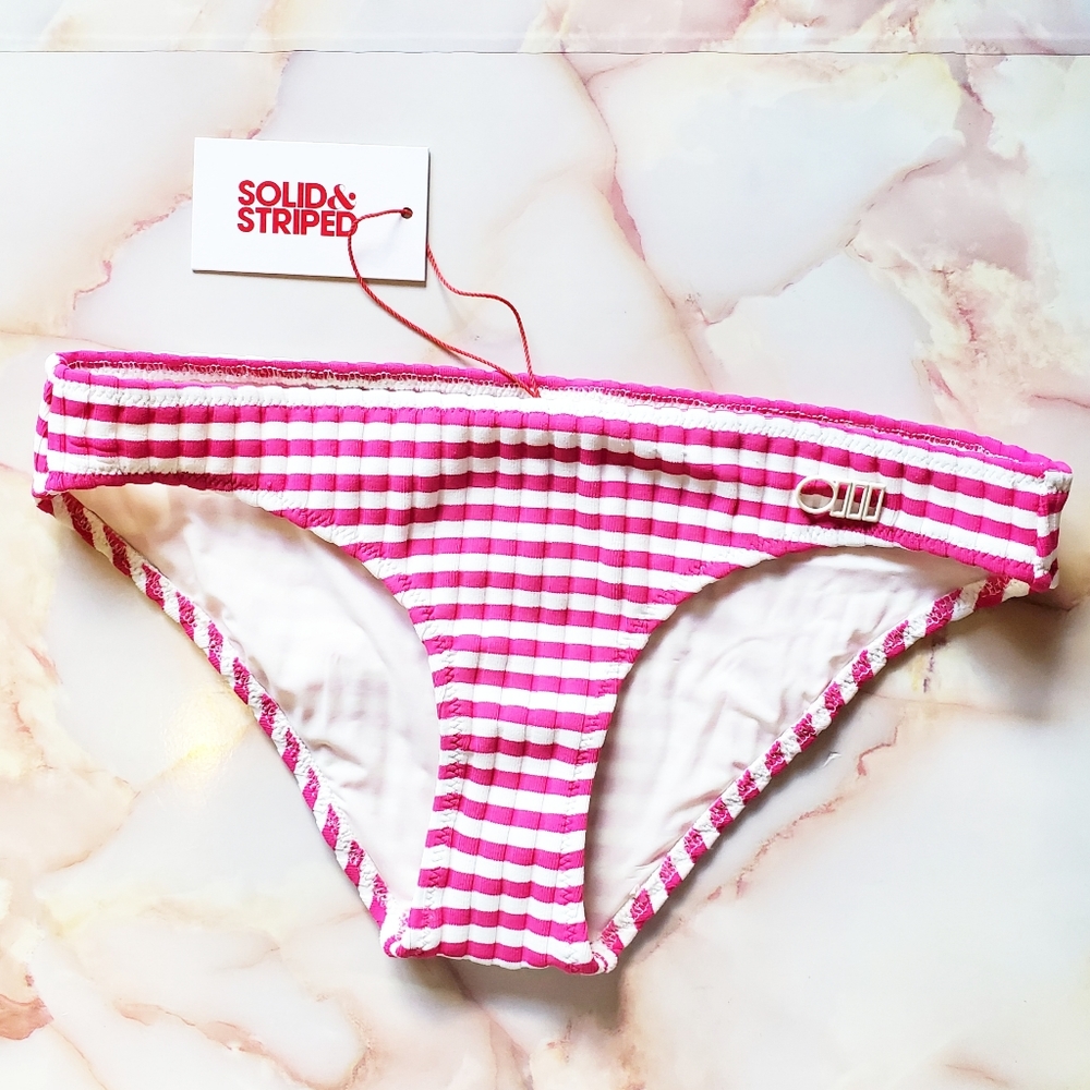 NEW Solid & Striped The Elle Fuschia Strip…